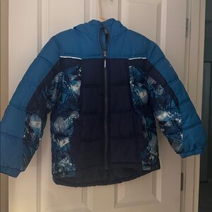 Pacific Trail Blue and Navy Puffer Jacket